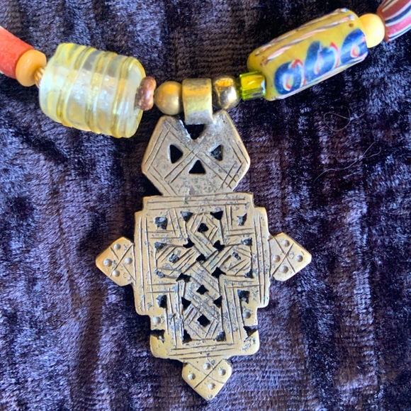 World Tribe Ethiopian Cross Necklace - Picture 1 of 4